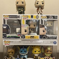 Funko Pop Set  Pokémon + DK Metcalf + Winter Soldier + Jimin