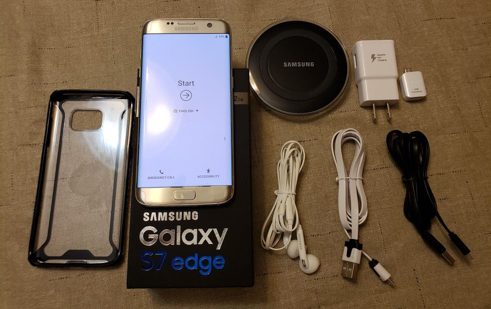 Samsung S7 Edge Bundle Silver 32GB SM-G935P Unlocked for Sprint & Verizon (CDMA networks)