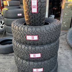 FIVE BFGOODRICH TIRES FOR SALE LT 285/70/17