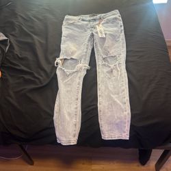 Size 32 " Light Blue Purple Jeans "