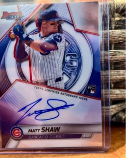 Chicago cubs Matt Shaw rookie autograph