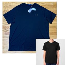 Polo Ralph Lauren Pima Cotton T-Shirt Big & Tall black Men’s size 4XLT NEW!!