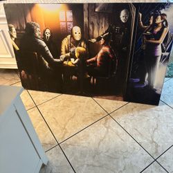 Large Horror Movie Villains Wall Art – 50” x 30”