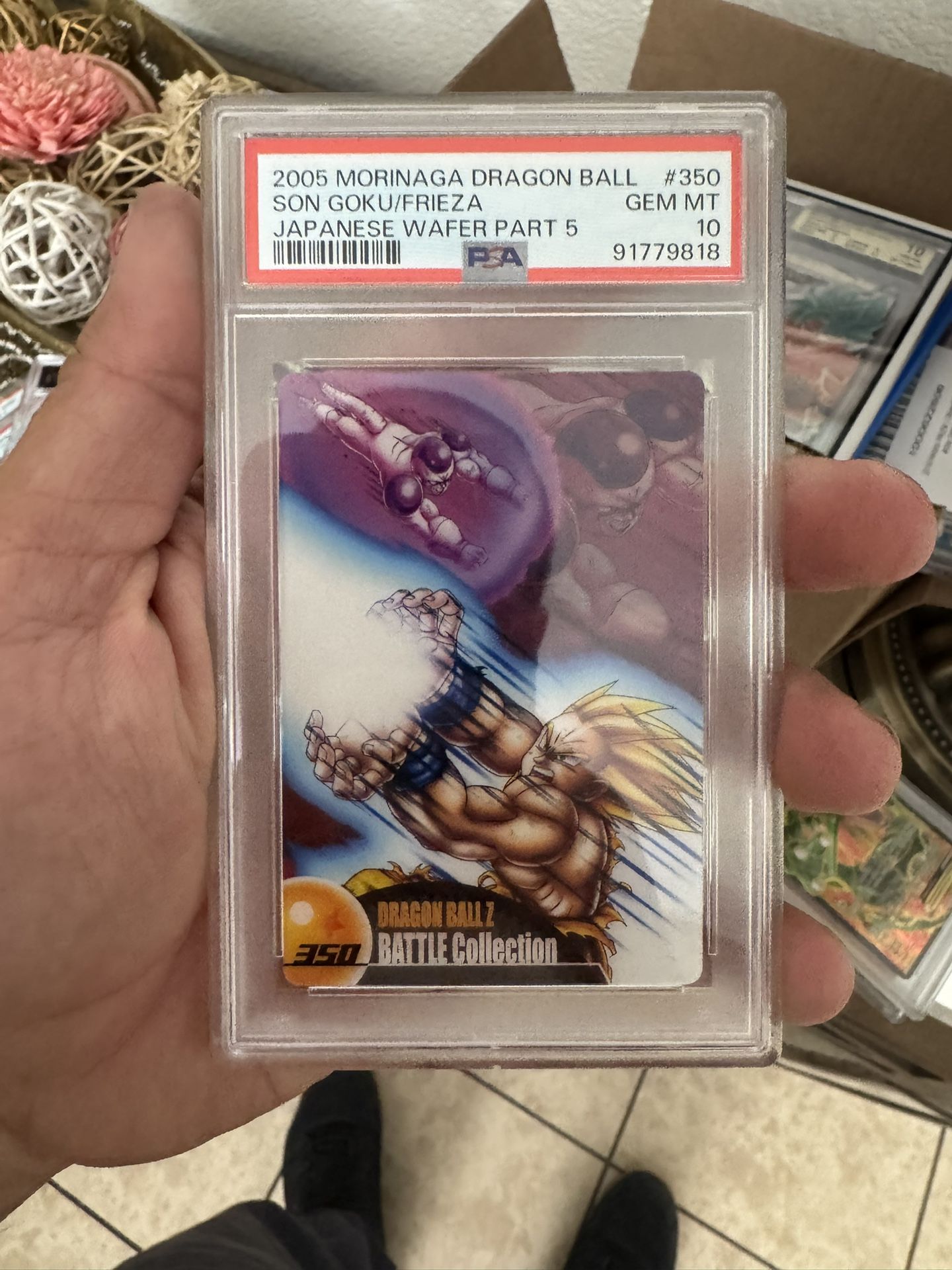 PSA 10 2005 MORINAGA DRAGON BALL #350 SON GOKU/FRIEZA GEM MT JAPANESE WAFER PART 5