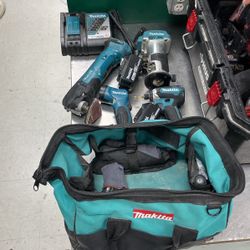 Makita 4 Pc Cordless Combo 2 Batteries And Charger And Bag