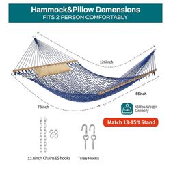 Traditional Rope Double Hammock