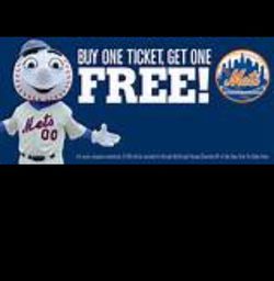 Mets ticket buy one get one Free