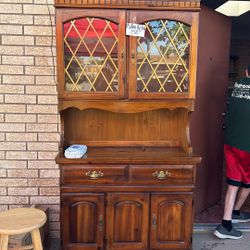 Table, Hutch, Bookcase 