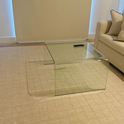 Glass coffee table