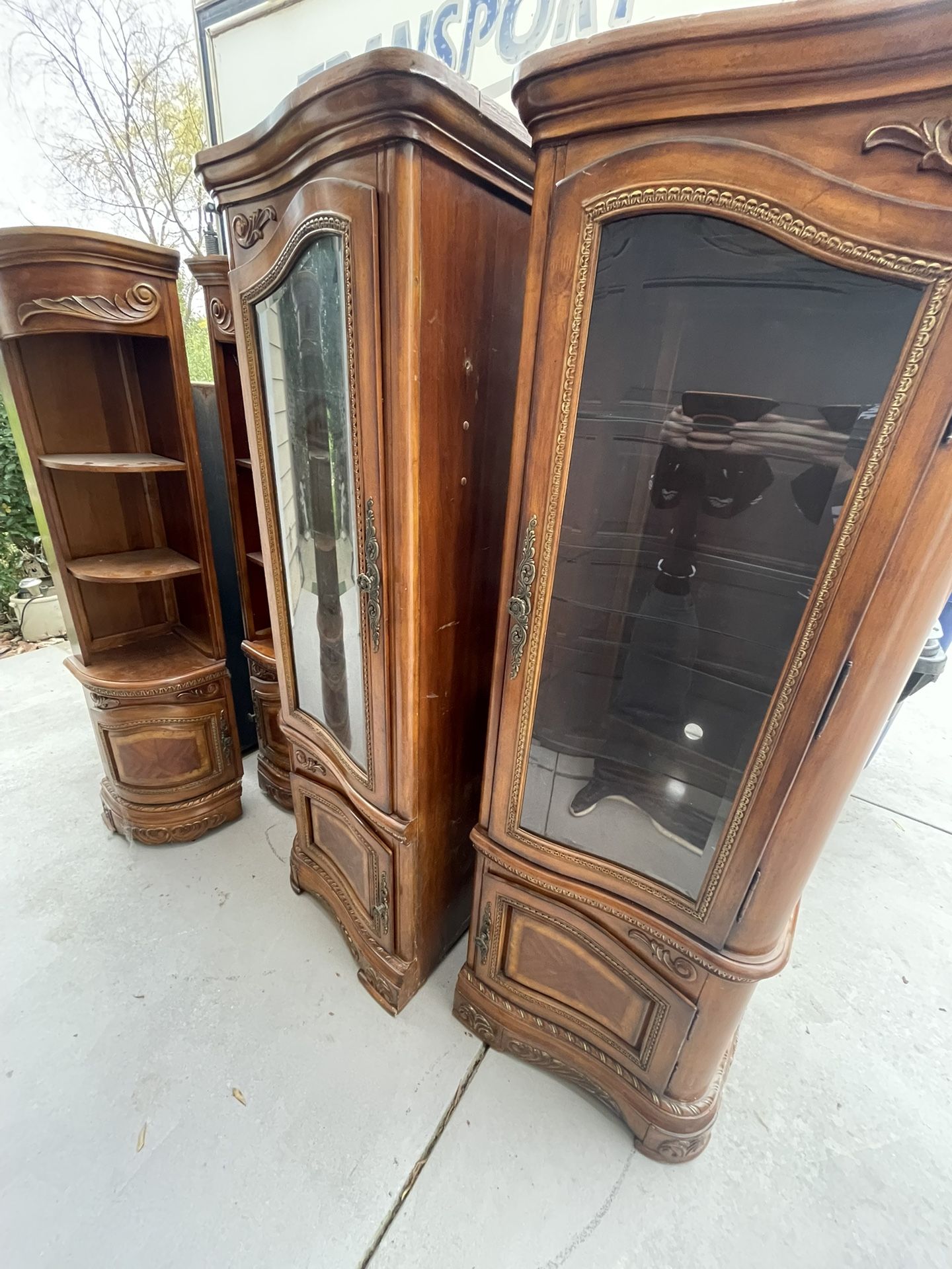 Large 4 Piece Hutch Shelving Unit