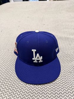 Los Angeles Dodgers World Series Patch Fitted Cap Size 7 3/4