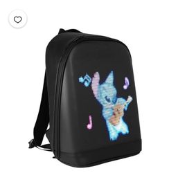 LED LCD smart backpack