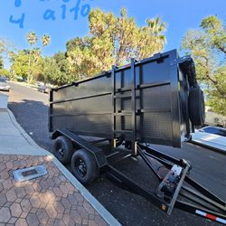 NEW DUMP TRAILER 12X8X4 HYDRAULIC SYSTEM,ROLLING TARP,SPARE TIRE,REMOTE CONTROL,EMERGENCY BRAKES TITLE IN HAND READY FOR WORK FOR SOME QUESTION TEXT M