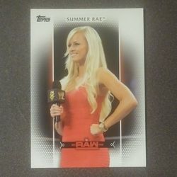 2017 Topps WWE Summer Rae #R-25 RAW Superstar Women's Division Card Wrestle World Wrestling Sports Collectible Trading Pro Professional