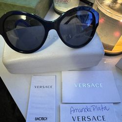 Versace Polarized Black Sunglasses 