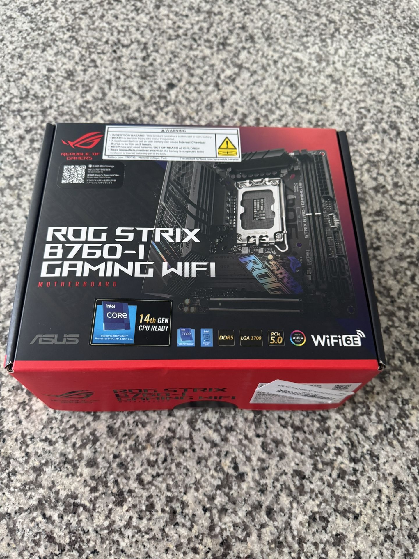 ASUS ROG Strix B760-I Gaming WiFi 6E IntelĀ® B760(13th and 12th Gen)