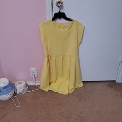 Yellow Girl's Dress XL Kids