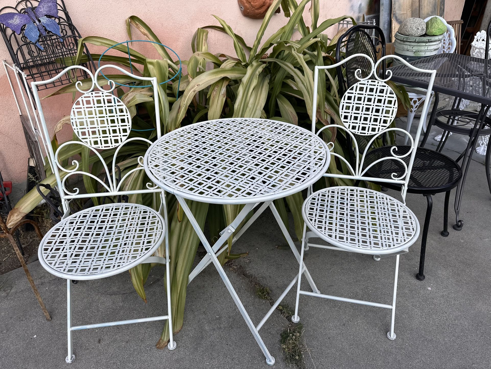 Bistro Set Folding Chairs And Table