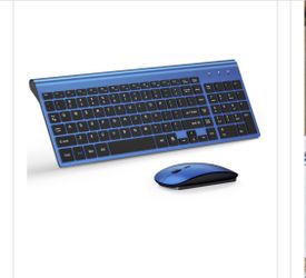 BLUE KEYBOARD AND MOUSE COMBO 