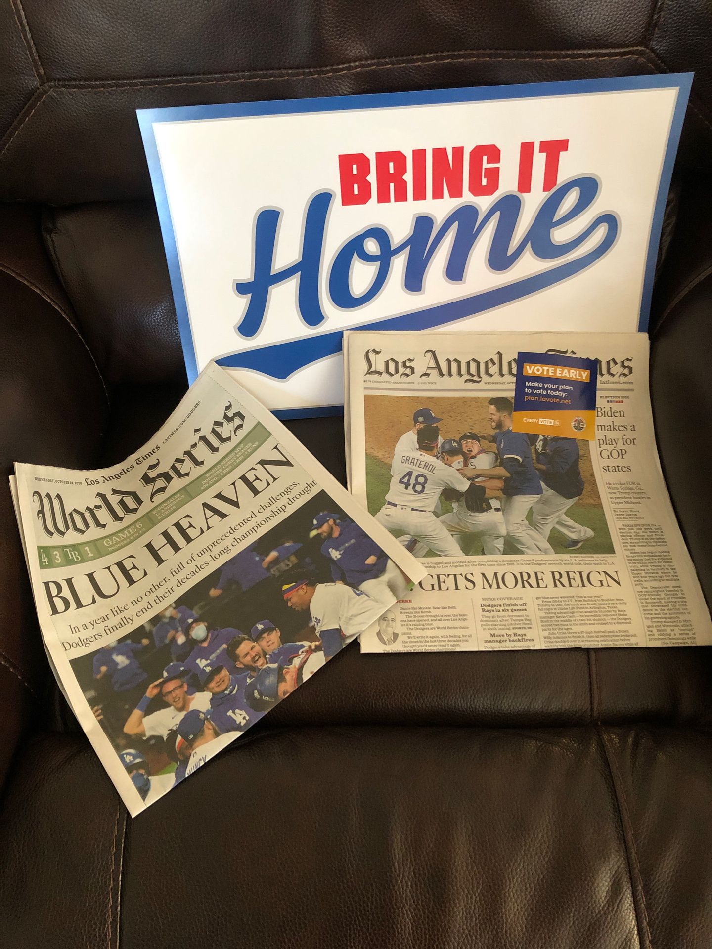 Dodgers World Series 2020 newspaper