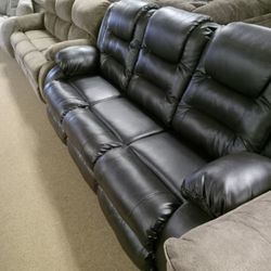 Leather Stylish Reclining Couch!