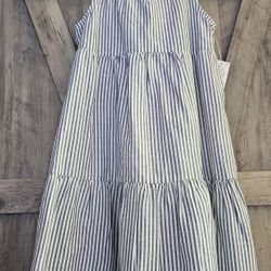 NWT Girls Blue/White Striped dress, new with tags, 5t