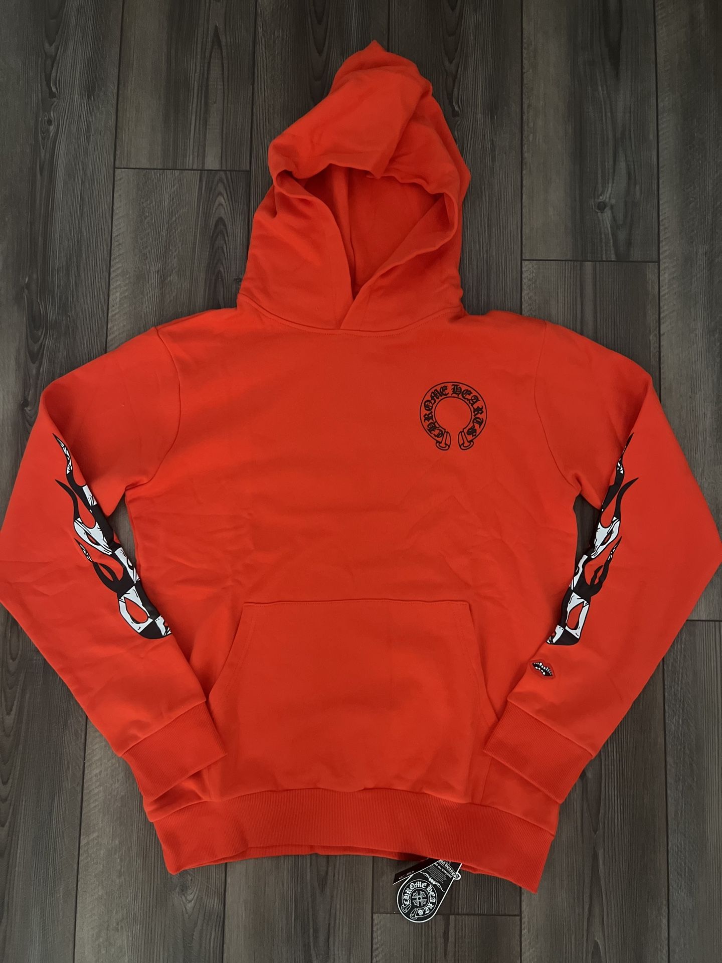 Red Chrome Heart Hoodie 