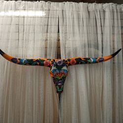 Gorgeous 42" Long Talavera Skull 