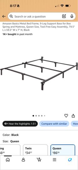 Queen bed frame
