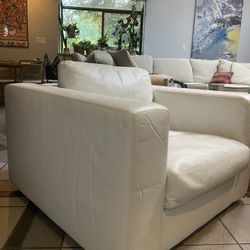 Design Within Reach: White Leather Armchair