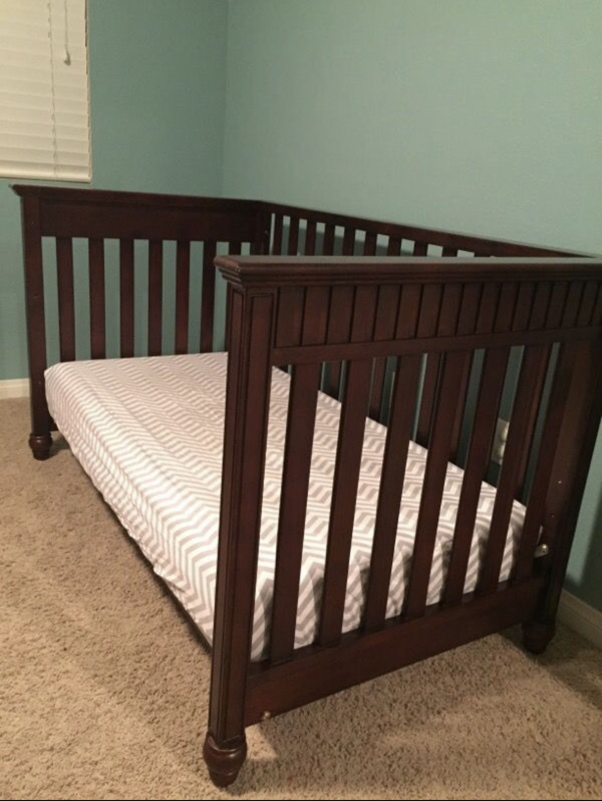 Baby crib and mirror