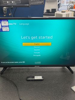Hisense 32" Roku Smart TV with Remote. ASK FOR RYAN. #4(contact info removed)506-01