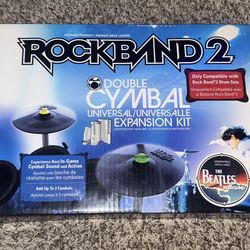 ROCK BAND 2 DOUBLE CYMBAL EXPANSION KIT VIDEO GAME DRUMS GUITAR HERO SONY PLAYSTATION 3 PS3 XBOX 360 NINTENDO WII