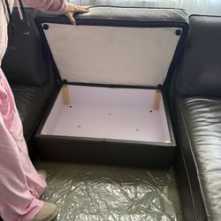 Brown Leather Couches With Storage