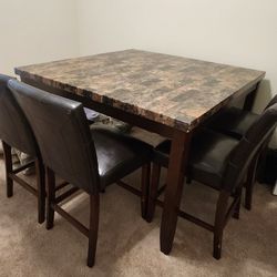 Marble Table With Four Chairs