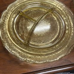 1930,s Patricia Spoke Amber Glass Dining Set