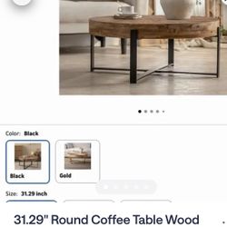 Round Coffee Wood Table