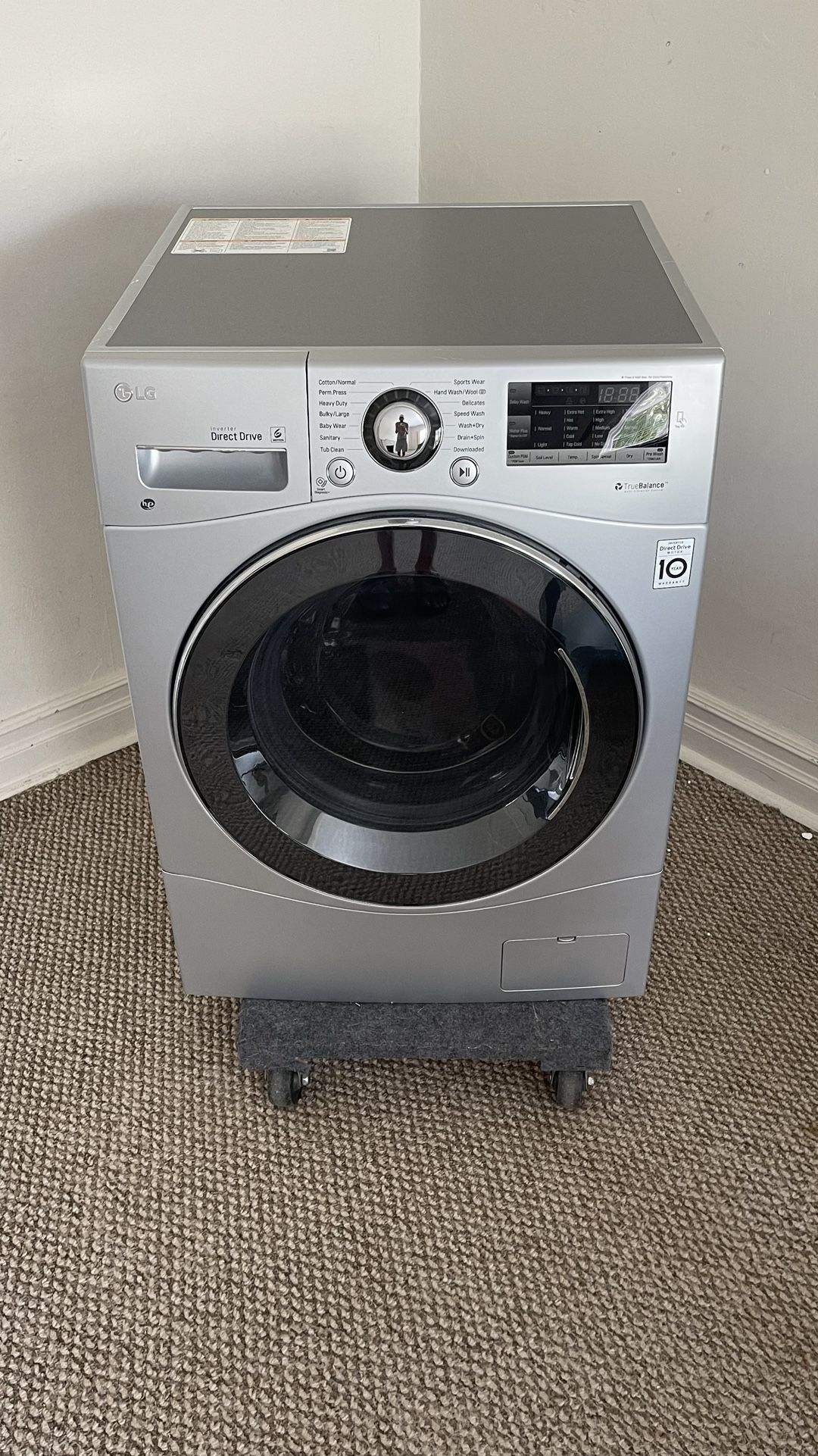 LG 2.3 cu.ft. Compact All-In-One Washer / Dryer WM3488HS Brand New Never Used