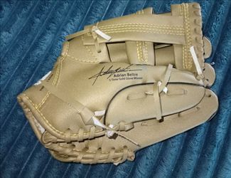Texas Ranger Souvenir Ball Glove. Adrian Beltre signature.