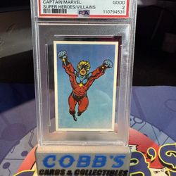 1979 Wimpy Super Heroes Villains Swap 'n Save Captain Marvel #20 PSA 2