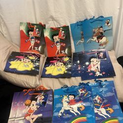 Lot Of 14 Vintage Betty Boop Collectibles, Gift Bags
