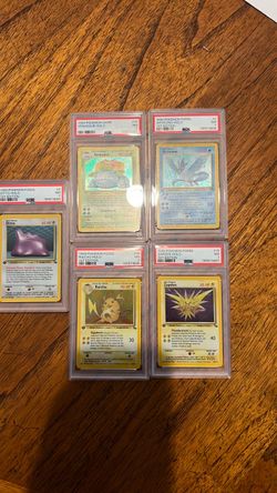 PSA Graded 1st Edition Pokémon Cards Lot of 5