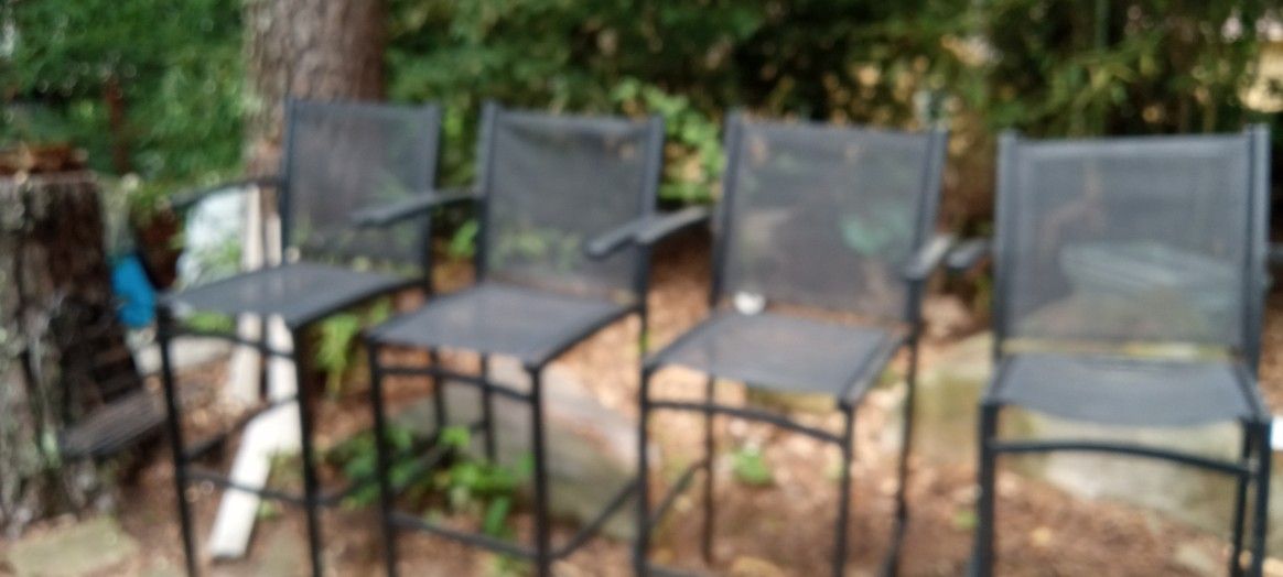 Eight Barstools Black And Gray Each Set Sold Separate