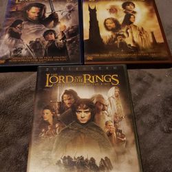 The Lord of the Rings Trilogy 6 DVD Set EXCELLENT CONDITION LOT OF 3 Movie