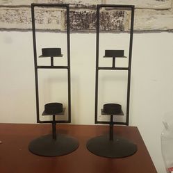 Black candle holders