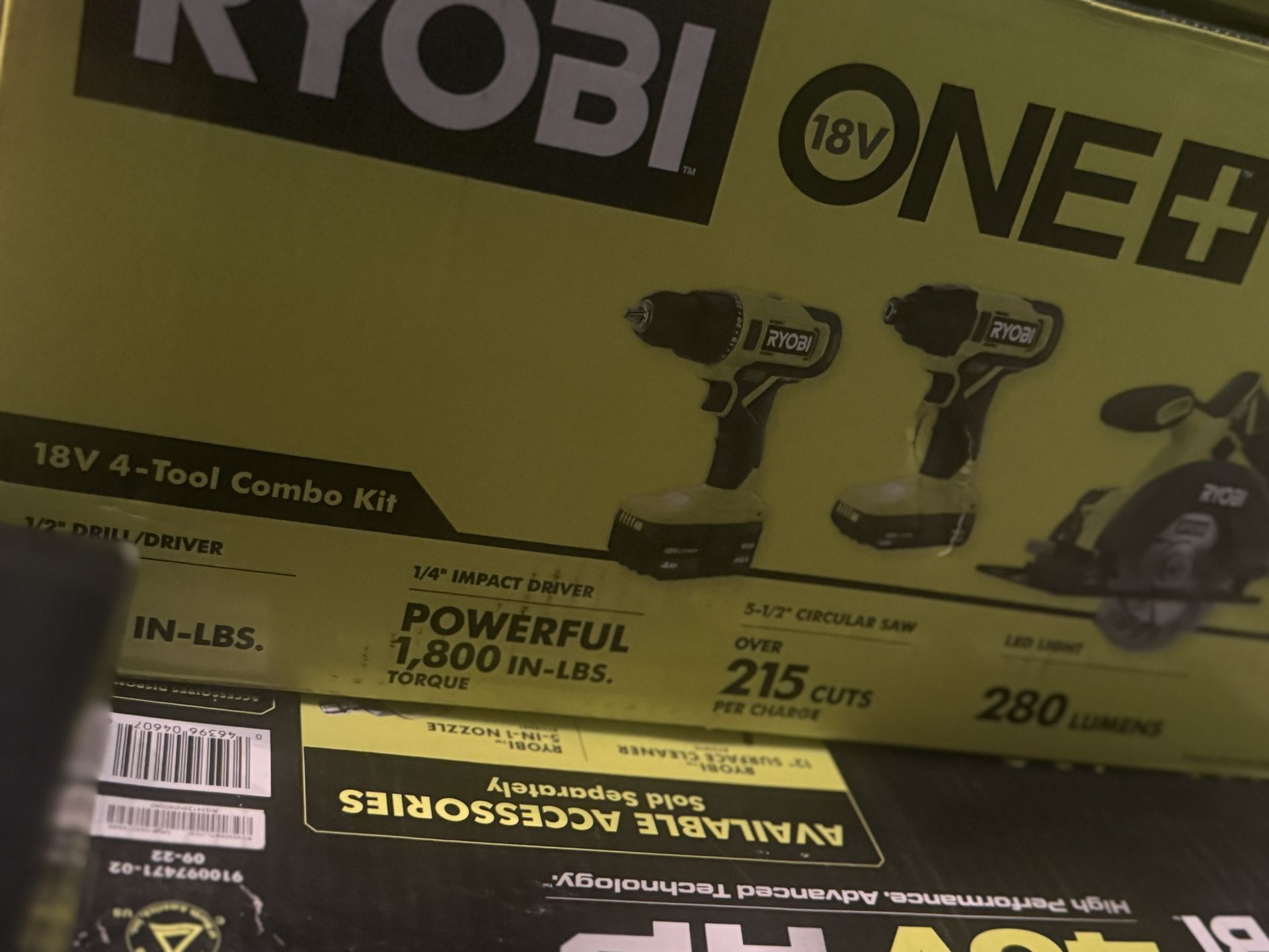 RYOBI ONE+ 18V Cordless 4-Tool Combo Kit
