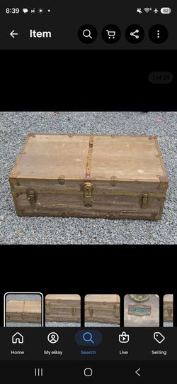 Vintage trunk steamer trunk 1930's