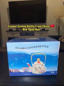 Enamel Coated Kettle From China 🇨🇳 / New Open Box