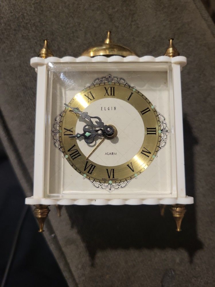 Antique Woman's Travel Alarm Clock-Elgin