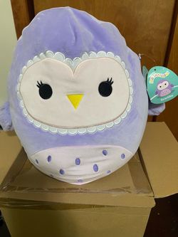 Squishmallows Original 14-Inch Scarlito Purple Barn Owl